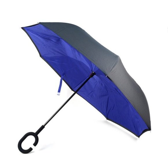 Solid Color Double Layer Inverted Umbrella - Picture 7 of 12